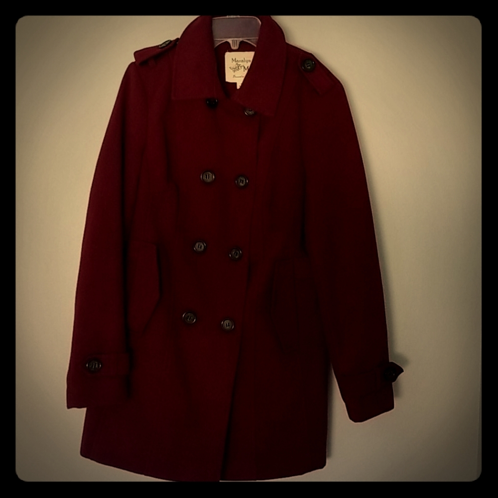 Peacoat Jacket (Maroon)